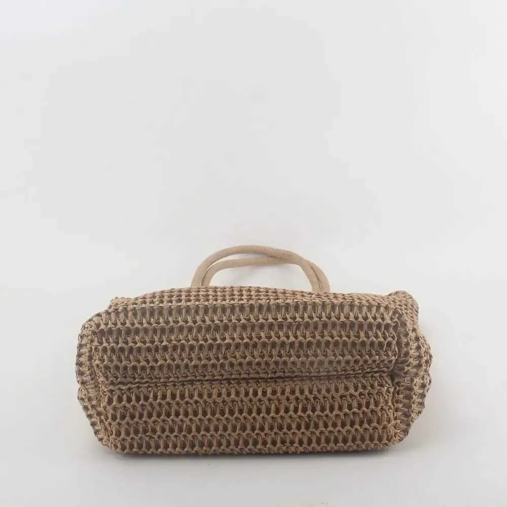 Wenhaitan vintage handmade woven Str shopping bag Bohen womens summer travel shoulder casual handbag Y241026_voghion.com