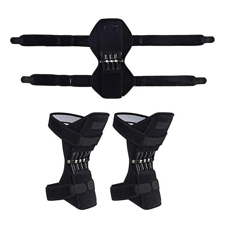 Protection Booster Power Adjustable Knee Pad Support Brace Lift Joint Powerful Rebound Spr Force for Gym Runn_voghion.com