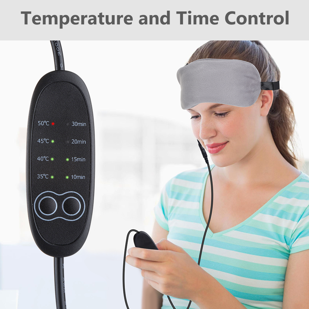 Maschera per occhi riscaldata alla lavanda per dormire Maschera per occhi riscaldata USB Maschera per occhi calda a vapore secco Maschera per occhi calda con riscaldamento elettrico della temperatura_voghion.com