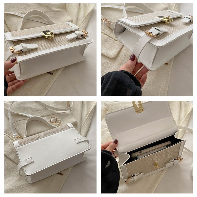Women's Contrast Color This Year Popular Trend Ins Hand Held Single Shoulder Crossbody Ladies Small Square Bag_voghion.com