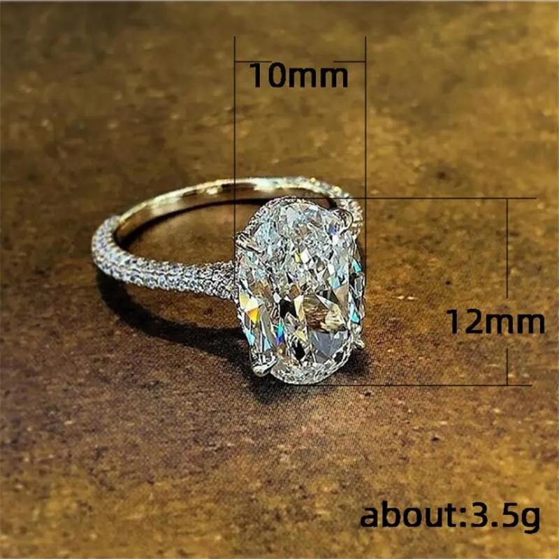 Vintage Verlobungsring Mit Ovalem Labor-diamant Für Damen_voghion.com