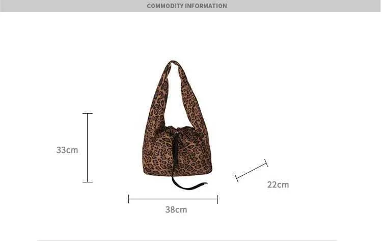 Grande leopardo Hobo donne moda tessuto spalla stile coreano grandi pacchetti nuovo nel 2024 inverno borse shopper casual_voghion.com