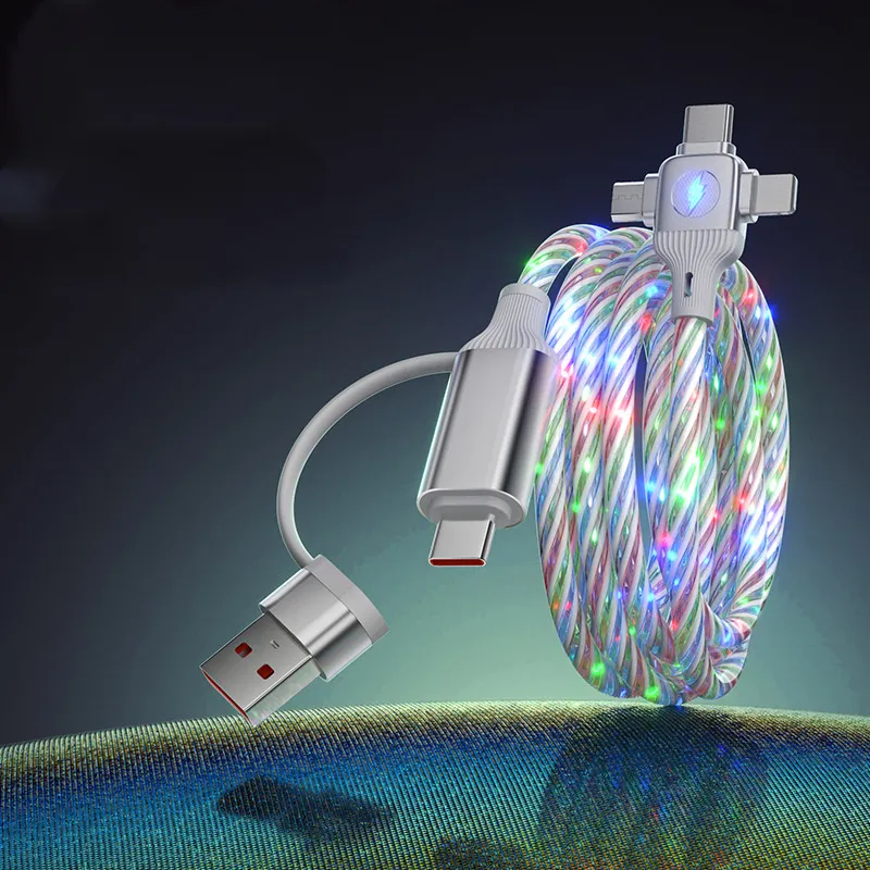 LED USB Type C Cable 60W Mobile Phone Fast Charger For IPhone Samsung Xiaomi Redmi Huawei USBC Data Cord_voghion.com