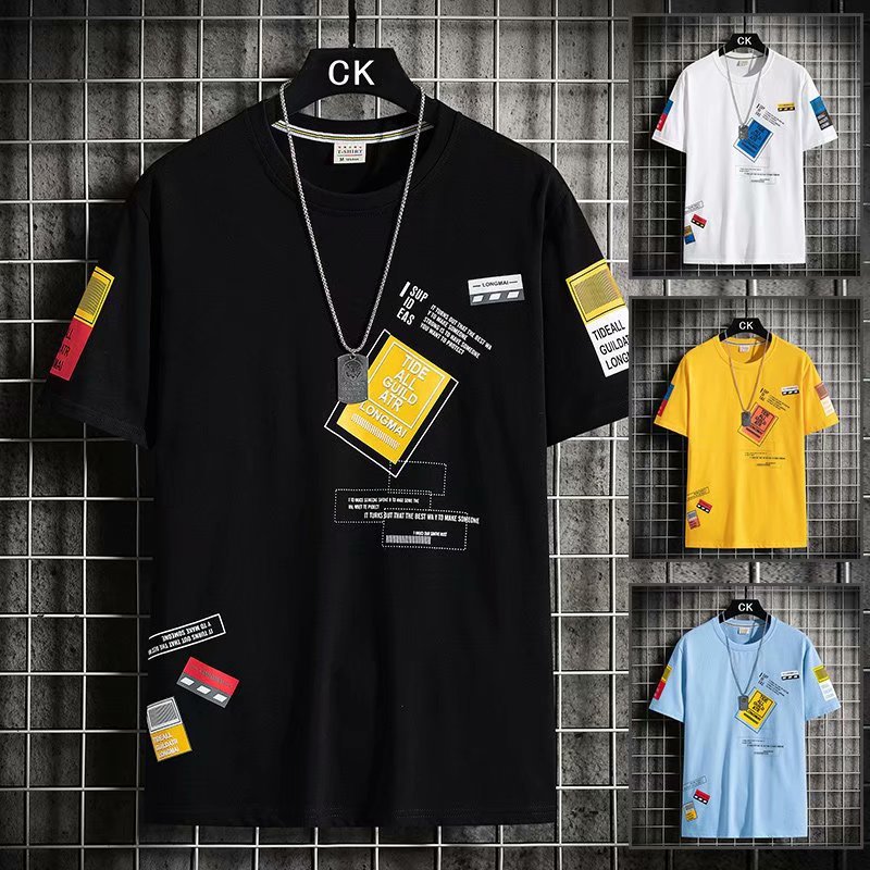 Men's Clothing  one-piece wholesale short-sleeved T-shirt men's summer 2022 summer new trend ins half-sleeved trendy brand super_voghion.com