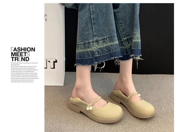Damen Mary Jane Ballerinas Aus Echtem Leder Für Den Frühling_voghion.com