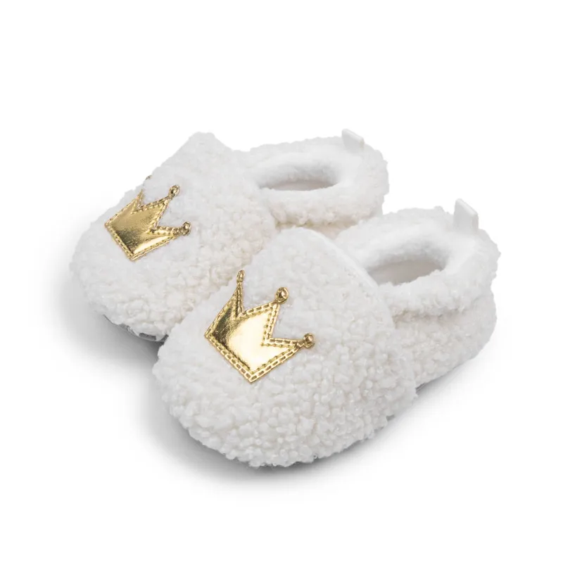 Design vestimentar Crown iarna miel puf nou-născuți cutefeet copii fete băieți copii Toddler pantofi cald și antiderapant Primii pași_voghion.com