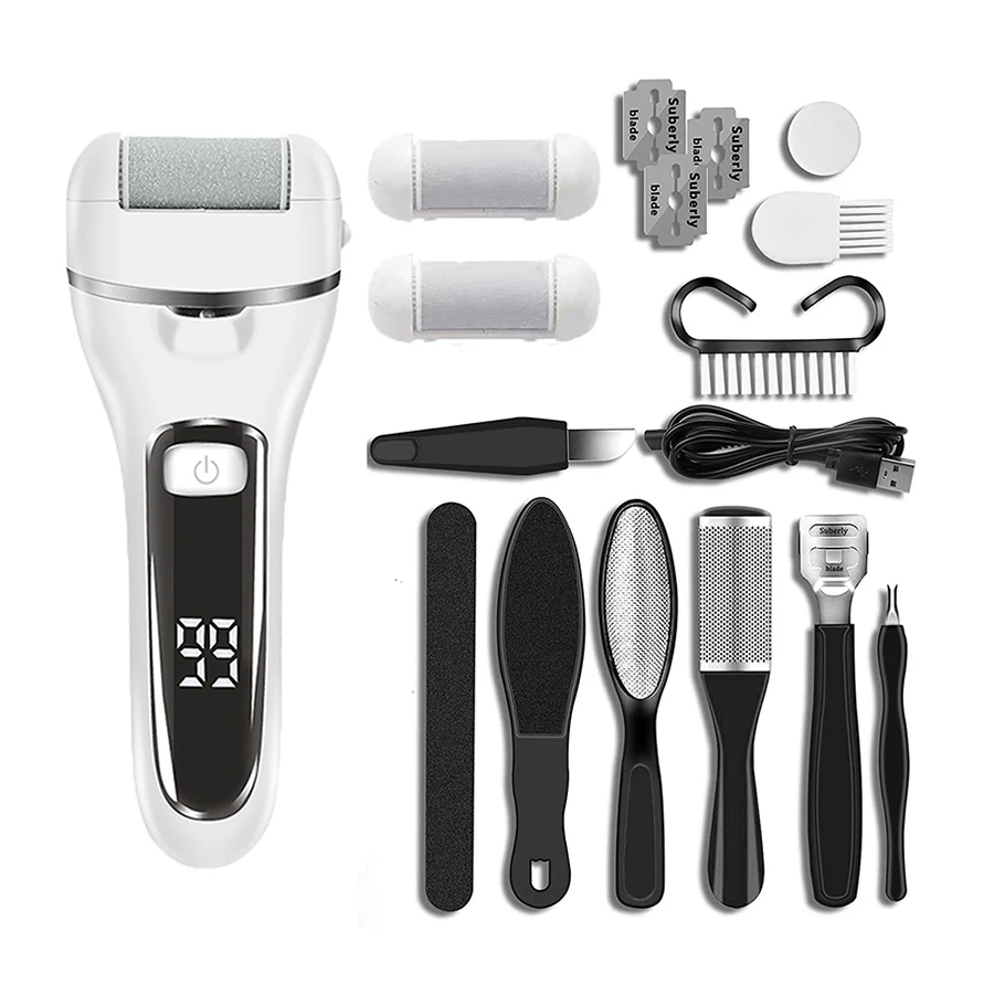 Râpe pieds électrique rechargeable pour pédicure et peau morte_voghion.com