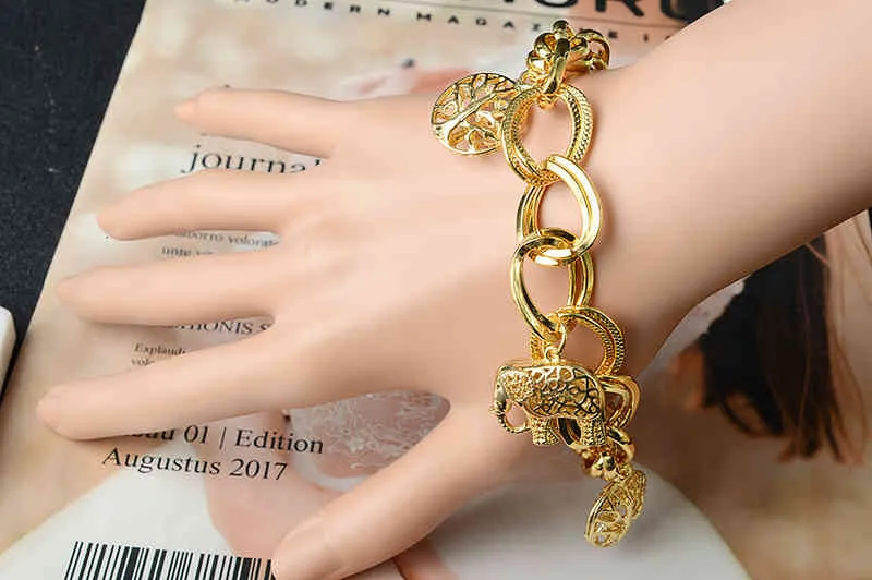 Sunny Smycken Mode Guld Berlock Armband för Kvinnor Handkedjor Link Chain Ball Armband Högkvalitativa Partypresenter_voghion.com