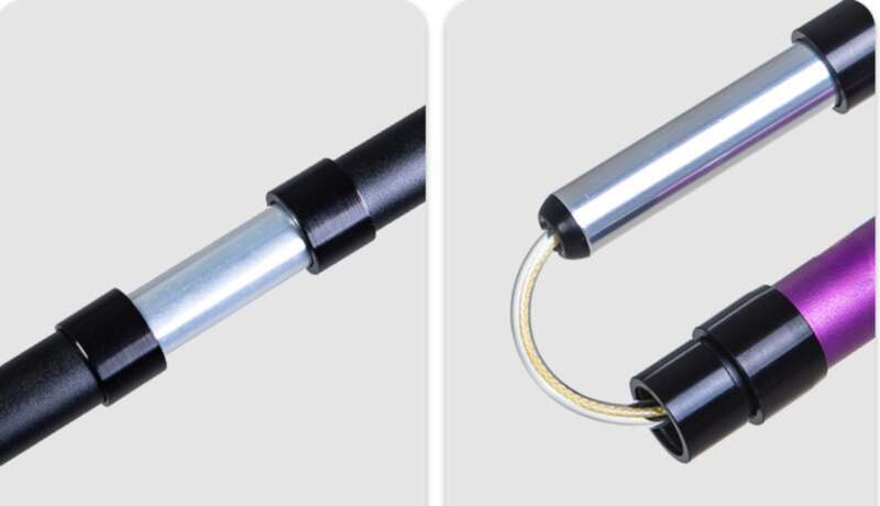 Echipament de exterior modern! Baston de lucru off-road ultra-ușor din aliaj de aluminiu, pliabil în cinci moduri, extensibil pentru a ajuta la experiența de alpinism_voghion.com