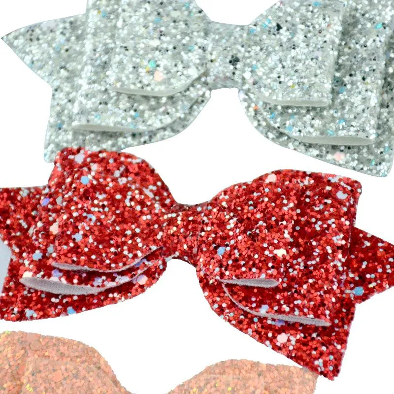 15 teil/los Nette Pailletten Mini Bogen Regenbogen Glitter Kleines Mädchen Haar Clip Handgemachte Glanz_voghion.com
