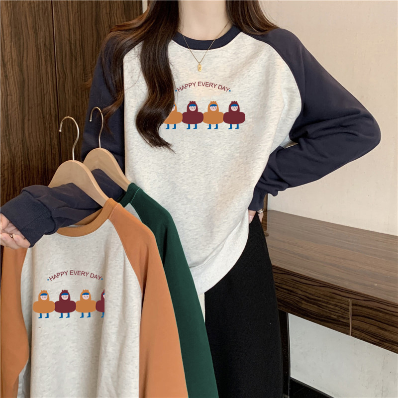 Damen Sweatshirt Mit Raglanärmeln Und Color-blocking Für Herbst_voghion.com