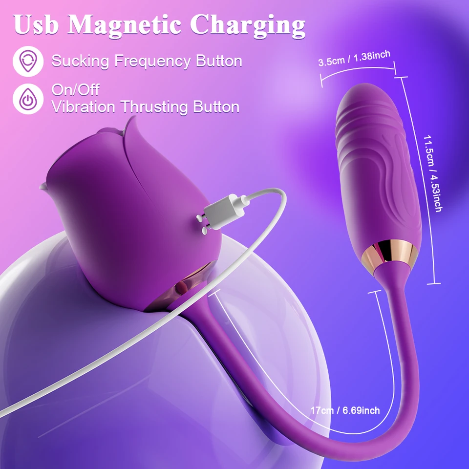 Rose Toy Saug- Und Stoßvibrator Für G-punkt Und Klitoris_voghion.com