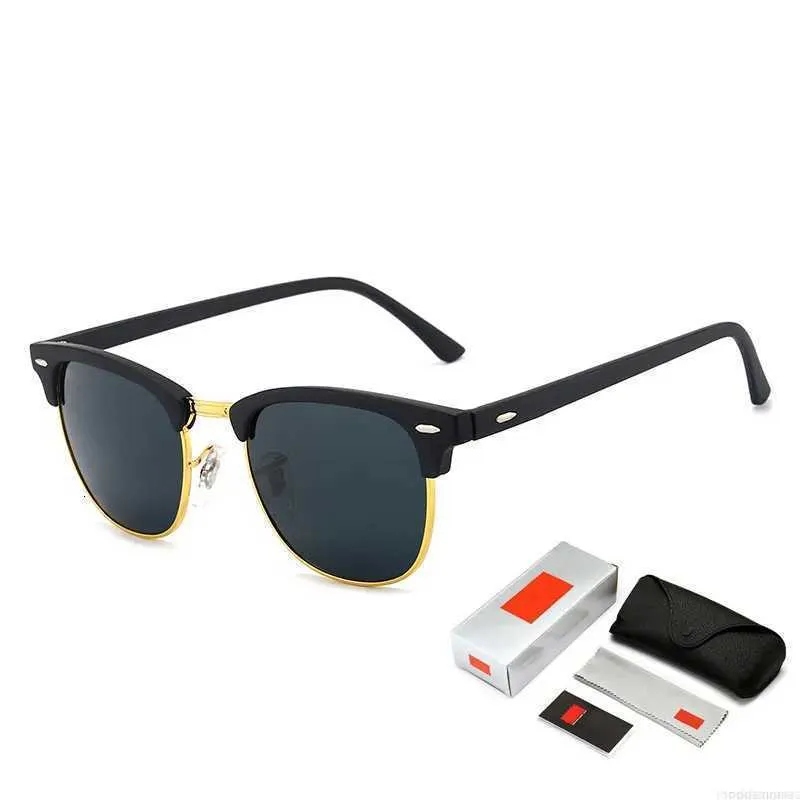 Clubmasters Vintage Semi-Rimless Ray Brand Designer Sunglasses WomenMen Ban Classic Retro Oculos De Sol Gafas UV400_voghion.com