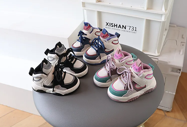 Scarpe da ginnastica firmate per ragazzi, scarpe casual per bambini, moda per ragazze, antiscivolo, calzature sportive Littlesprouts, invernali, calde, nuove, da corsa_voghion.com