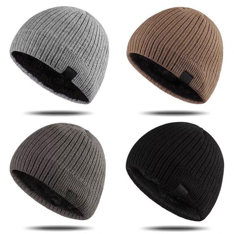 Unisex-Mütze mit Fleece-Innenfutter, dicke, warme Ohrenschützer, geschlossene Zehenpartie, gestrickte Herrenmütze, neue winddichte, kältebeständige Wollmütze_voghion.com