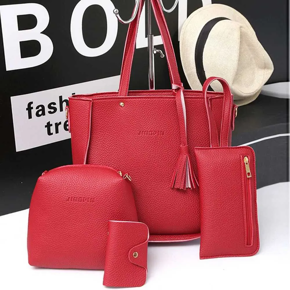 Dámská sada ramenních čtyřdílných peněženek, crossbody tašek, dámská kabelka, hlavní taška, ženské tašky, C241108_voghion.com