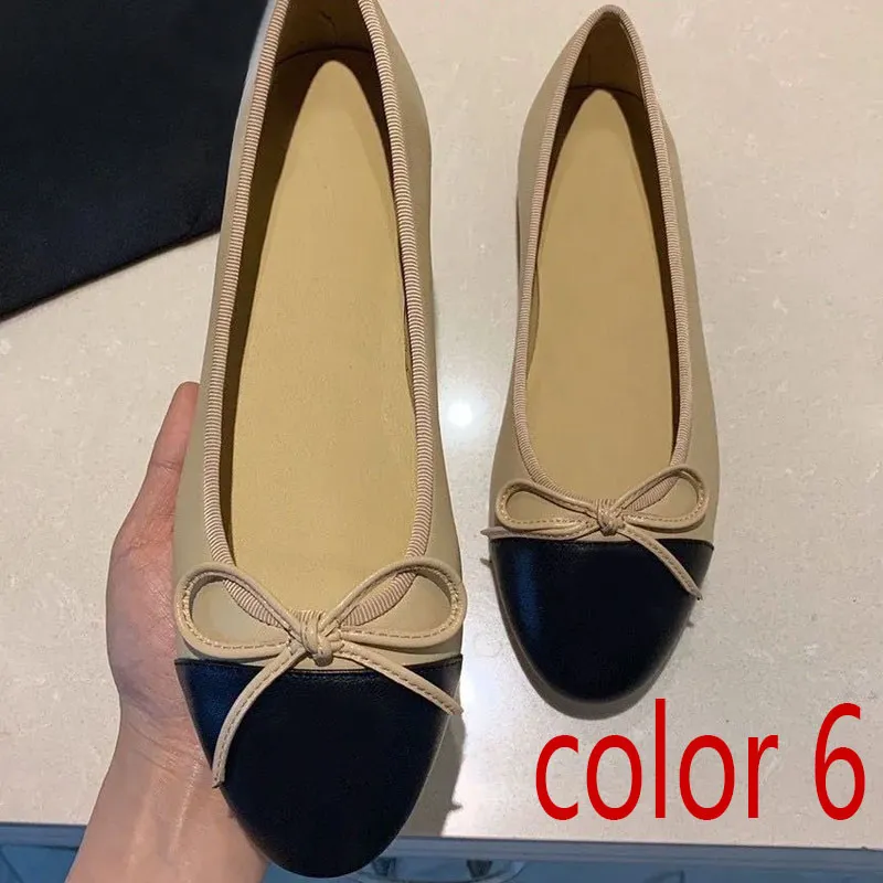 Kleid Damen Designer Ballettschuhe Damen Schuhe Frühling Herbst Neue Bogen Mode Flache Bootsschuh Dame Leder Lazy Dance_voghion.com