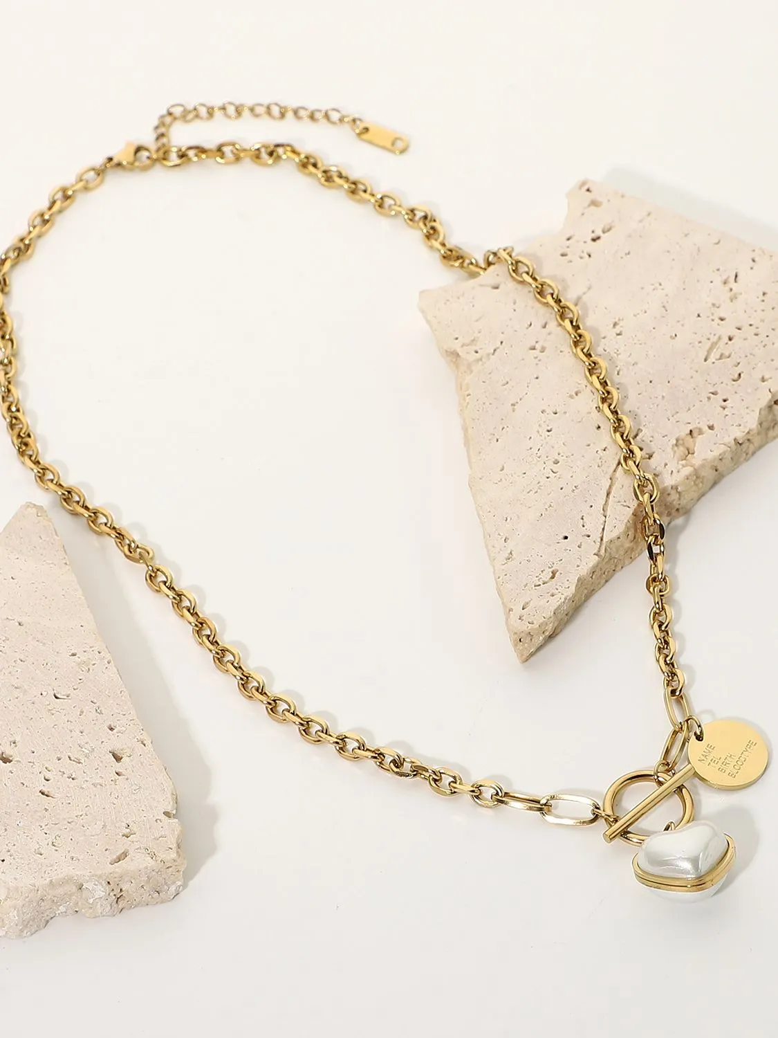 Pendant Necklaces Stock Fashion Pearl Heart Charm Necklace Chain Korean Ins Mother Of Gold Stainless Steel Jewerly For_voghion.com