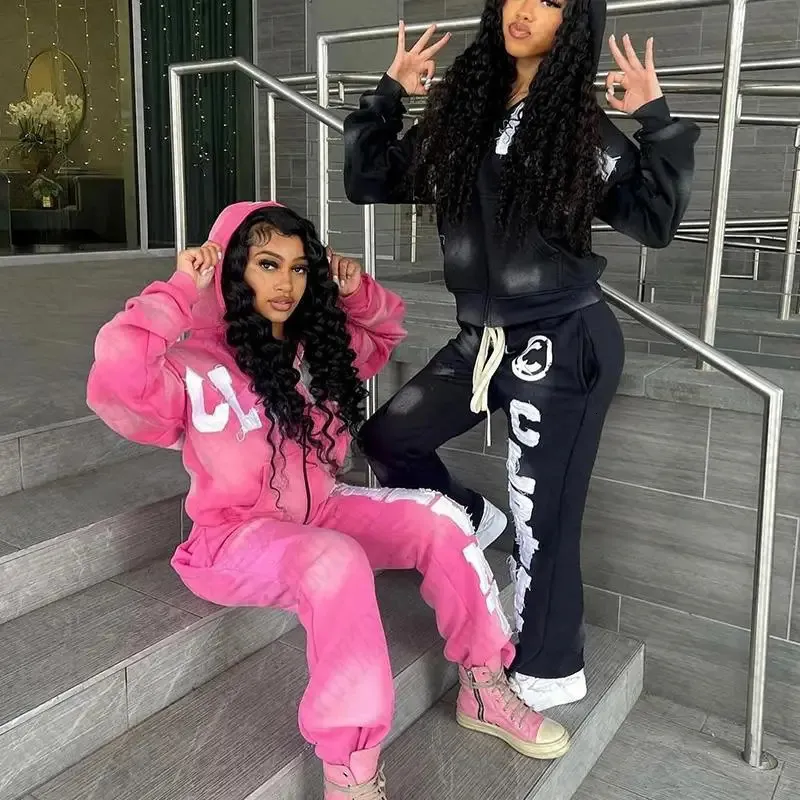 Y2K Sweatshirt Letter Patch Streetwear Hoodies Clothes EMO Girl Hip Hop Graphic Punk Vintage Zip Up Hoodie Gothic_voghion.com