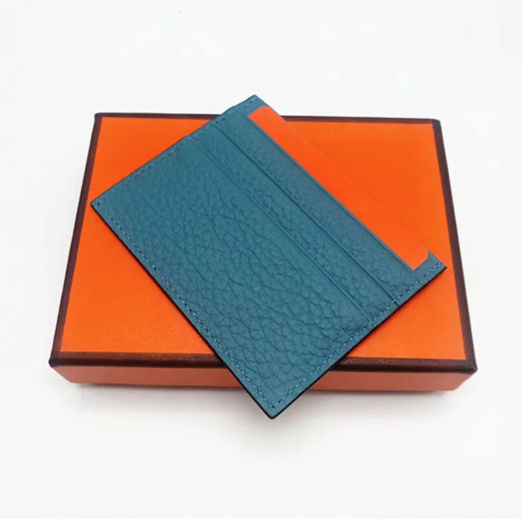 Portafoglio porta carte di credito in vera pelle di alta qualità per uomo e donna, mini portafoglio con scatola_voghion.com