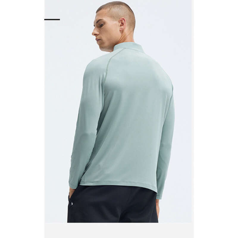 Combinaison d'entraînement à manches longues et demi-fermeture éclair pour homme à séchage rapide Henry's, idéale pour le printemps et l'automne, pour la course à pied, le fitness et l'aérobic._voghion.com