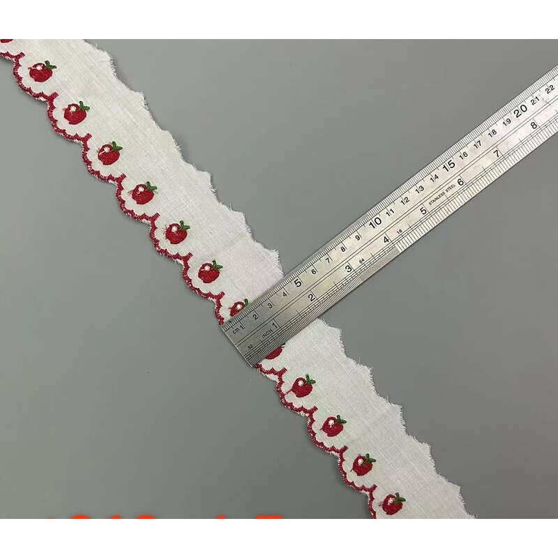 11CM Four-color Cotton Mesh Organza Barcode Lolita DIY Multi-color Lace Accessory Strip Flower_voghion.com