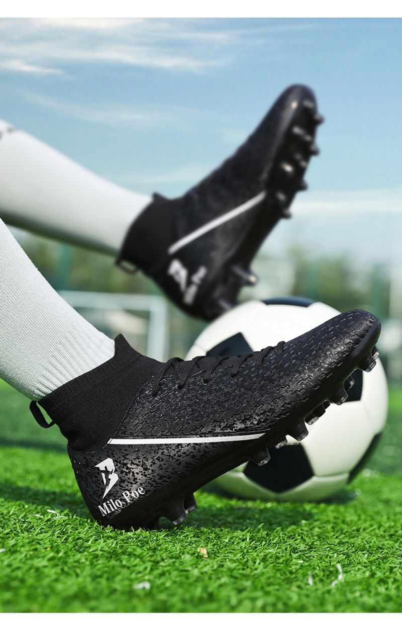 Fußballstollen Outdoor Herren Fußball Anti-Rutsch-Verschleißfeste Trainingsschuhe Lange Spikes Knöchelspiel-Turnschuhe Futsal_voghion.com