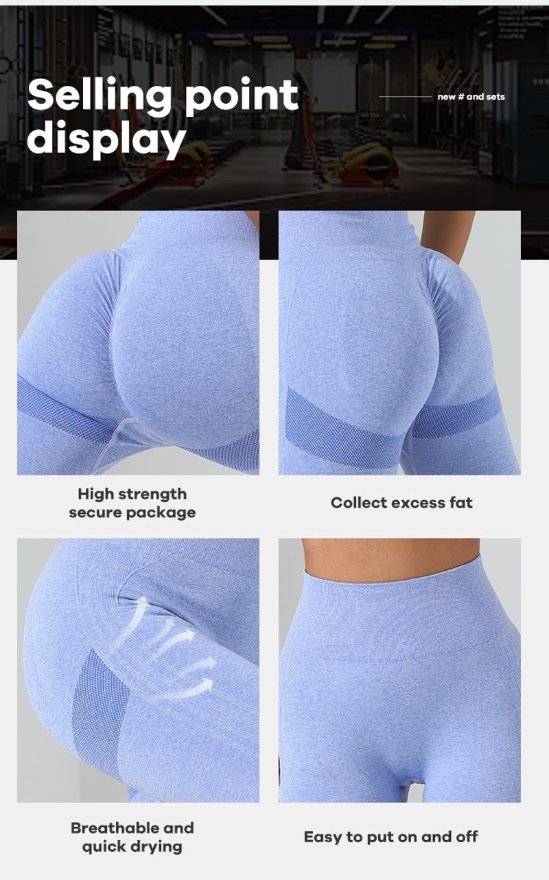 Set de trening de yoga simplu, 2 bucăți, fără cusături, foarte elastic, cu spate încrucișat, colanți cu control al abdomenului și șoldurilor_voghion.com