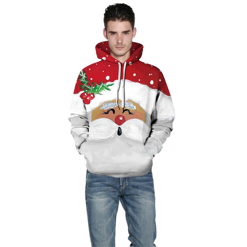 Women's Clothing Grinch digital printing couple wear trendy loose casual hooded sweatshirt_voghion.com