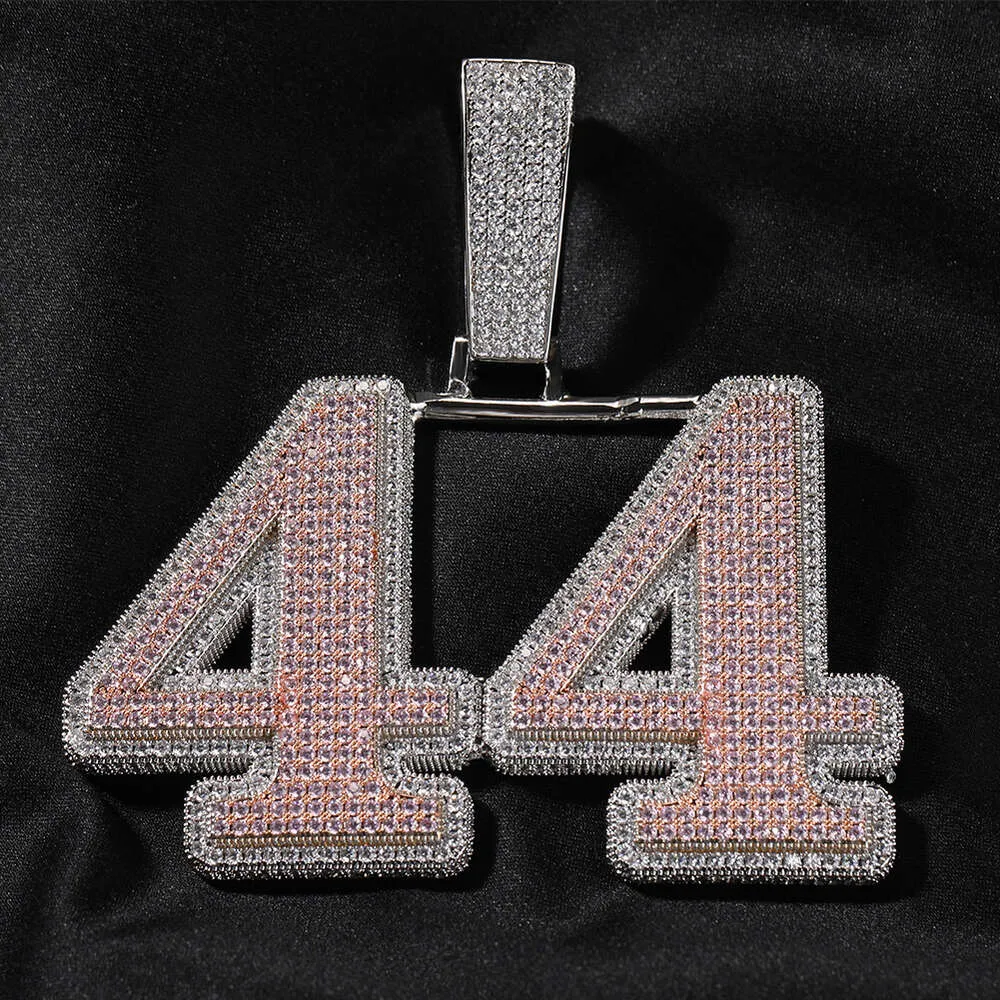 Collana Hip Hop fai da te con ciondolo a lettera numerica in diamanti, collana classica GRA moissanite, diamante, oro, argento sterling_voghion.com