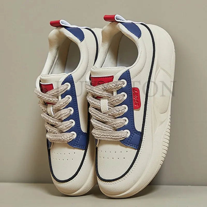 Thick Soled Shallow Low Cut Dad with Mesh for Comfortable Breathability Minimalist and Versatile Casual Board Shoes_voghion.com