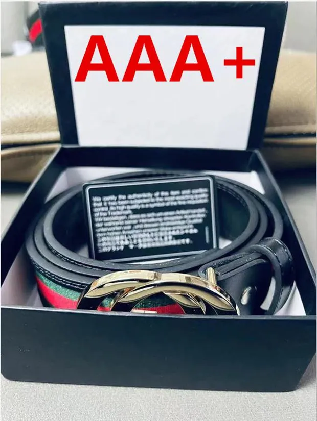 Designer Farbe Herrengürtel Schwarz Leder Business Damen Klassisch Große goldene Schnalle Rindsleder Breite 3,8 cm mit Geschenkbox_voghion.com