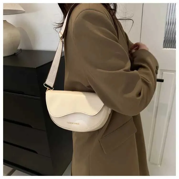 Borsa a tracolla da donna, vintage, tinta unita, piccola, alla moda, in pelle PU, con tracolla larga, da portare sotto le ascelle 01C241217_voghion.com