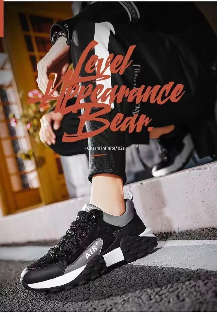 Free Shipping With Box Designer Sneakers Men Waterproof Thick Soles Leather Walking Sneaker New Sports Running Shoes_voghion.com