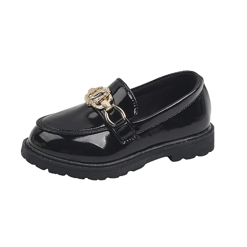 Mocassini da infilare in pelle verniciata per bambini, stile britannico, per bambine e ragazzi, taglie di scarpe da esibizione per studenti_voghion.com