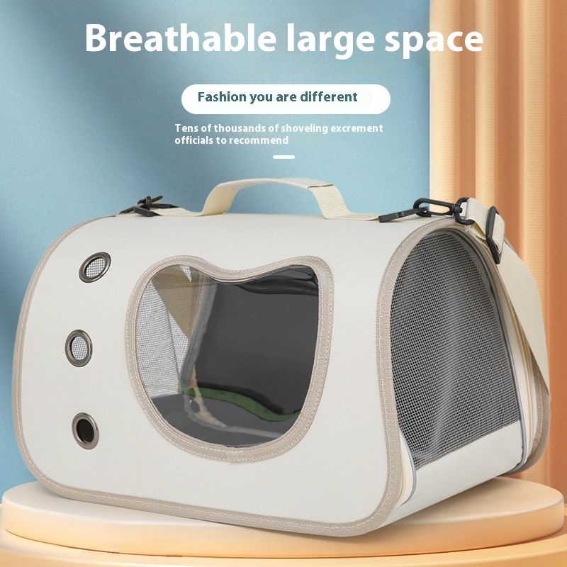 Haustiertasche, tragbare Tasche zum Ausgehen, Umhängetasche fürs Auto, kleine Hunde, atmungsaktiv, große Kapazität,_voghion.com