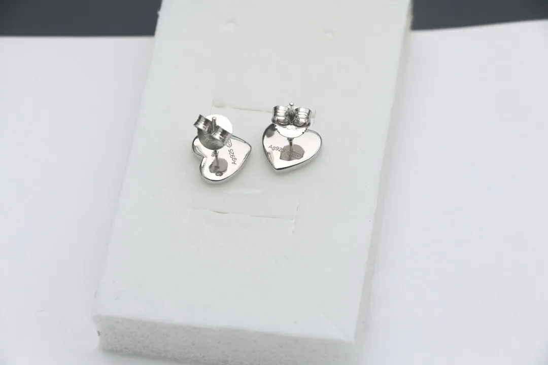 Europa America Moda Gioielli Set Uomo Donna Donna Sterling Argento Lettera G Incisa Cuore Ciondolo Collana Bracciale_voghion.com