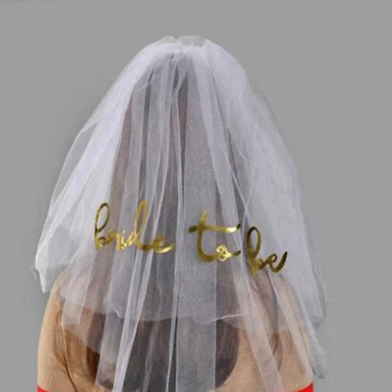 Gioielli per capelli per addio al nubilato, per futura sposa con pettine e velo da sposa corto_voghion.com