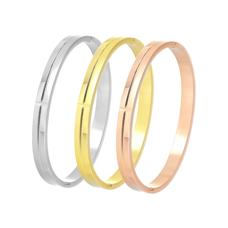 HBP Sier Bracelets For Women Customized Never Fade Fashion Rose Gold Plated Stainless Steel Infinity Bangle Fashionable_voghion.com