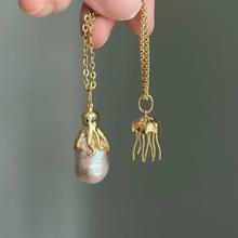 Genuine gold electroplated ins style colored zircon inlaid with protect you amulet pendant necklace_voghion.com