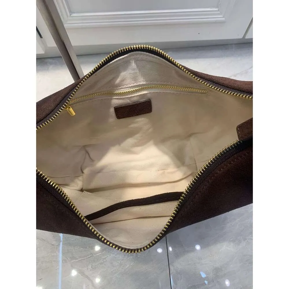 Nuova borsa a tracolla invernale elegante da donna in vera pelle scamosciata spessa, colore caffè verde_voghion.com