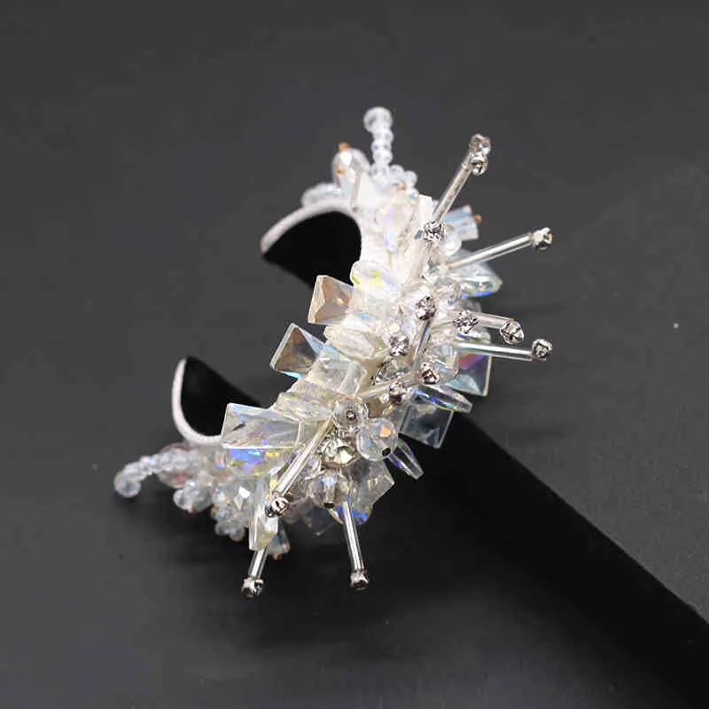 Crystal Rhinestone Cuff Bracelet Geometric Woven Ladies Jewelry_voghion.com