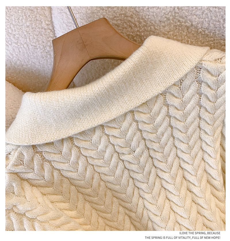 Women's Clothing Knitted new style women's autumn temperament casual fashion wide leg pants two piece suit lapel long_voghion.com