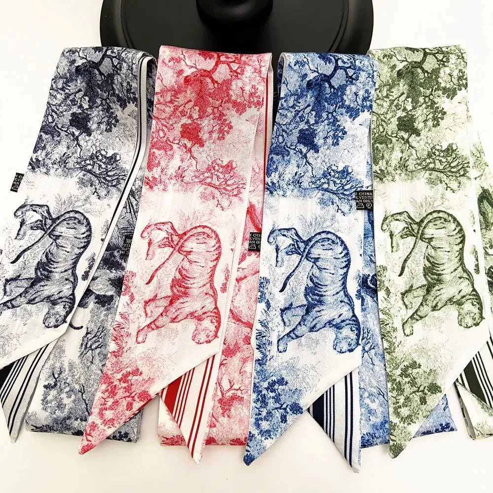 Handgemoolt Bëschdéier Duebelschicht Twill Seid Täsch Handtasche Grëff Band Hoer Kappband Halsschal Moud Kaddo Y241121_voghion.com