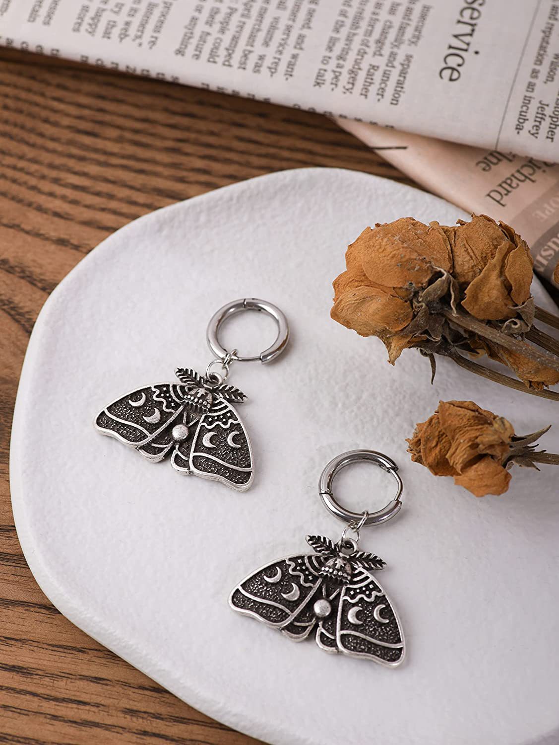 Ohrringe Gothic Insekten Ohrringe stehlen Mondphasen Schmuck_voghion.com