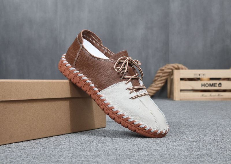 Scarpe estive nuove in pelle casual sportive estive da guida con punta a strato in pelle di mucca mocassini fatti a mano da uomo_voghion.com