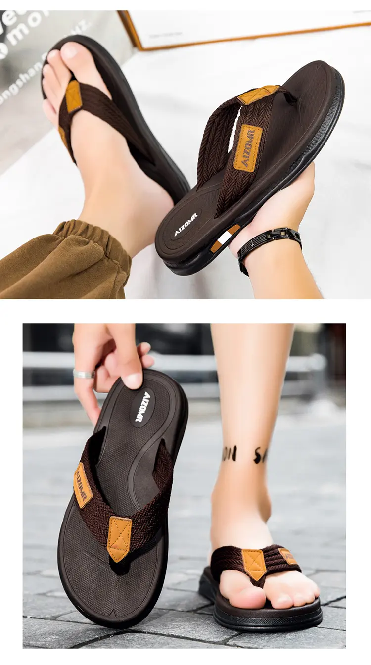 Herren Flip-flops Für Zuhause Und Strand Modische Hausschuhe_voghion.com