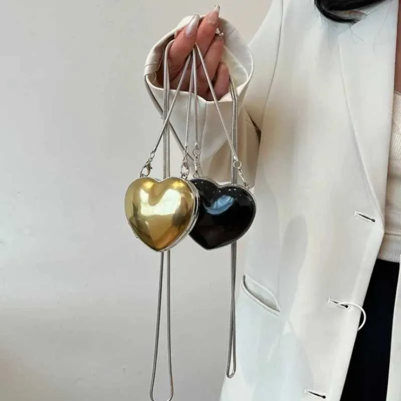 Herzform Mini-Geldbörsen Mode Splitter Damen Abend Party süße Schultertasche Umhängetaschen klein_voghion.com