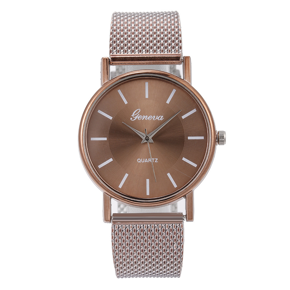 Paar-Unisex-Uhr, Damen-Studenten-Mode-Mesh-Quarzuhr_voghion.com