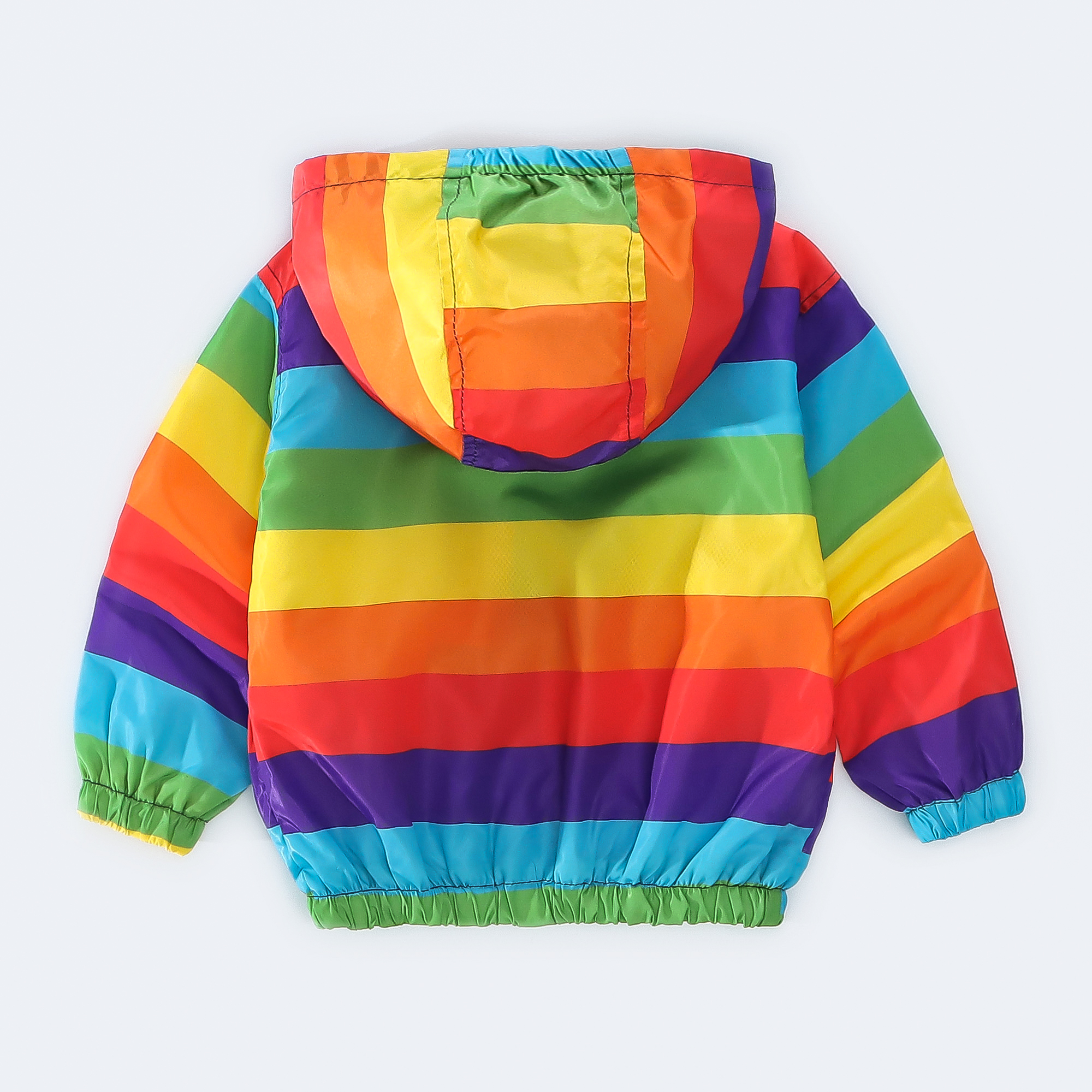 Children's Autumn Coat Rainbow Color Hooded Jacket High Quality Children's Clothing_voghion.com
